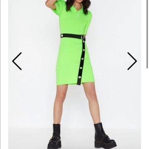 Nasty gal Neon green tshirt dress